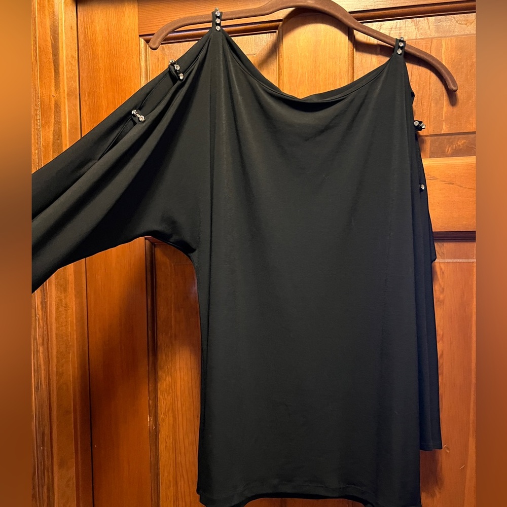 Black INC Top with Gems